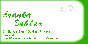 aranka dobler business card